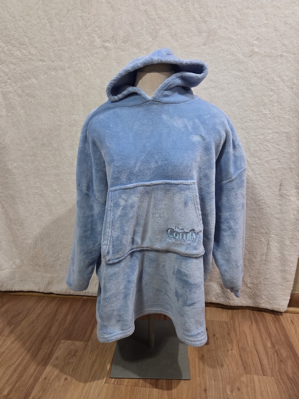 Plush Blue Kids Large Blanket Hoodie